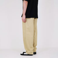 Men Wide Leg Cropped Pants - Khaki - SM2308123A