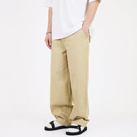 Men Wide Leg Cropped Pants - Khaki - SM2308123A