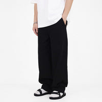 Men Wide Leg Cropped Pants - Black - SM2308123C