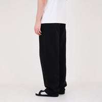 Men Wide Leg Cropped Pants - Black - SM2308123C