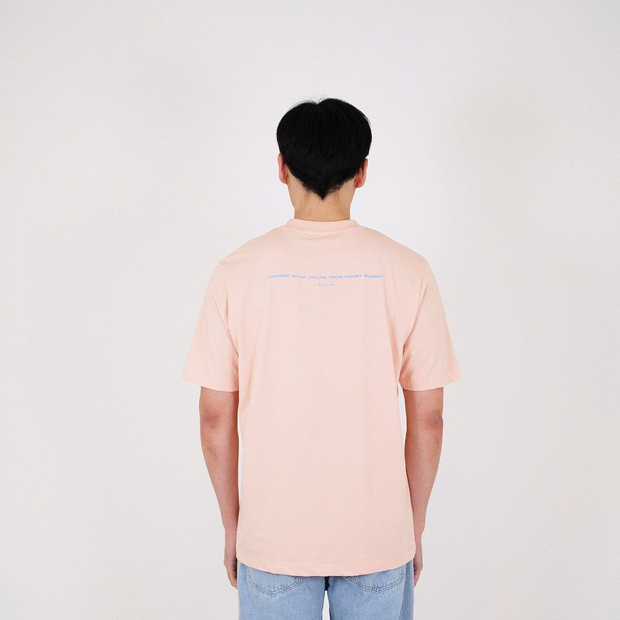 Men Graphic Tee - Soft Pink - SM2309108B