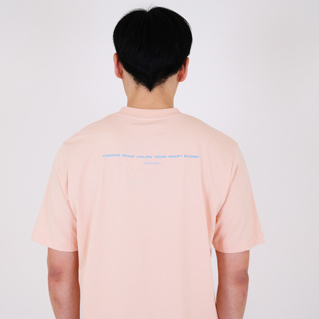 Men Graphic Tee - Soft Pink - SM2309108B