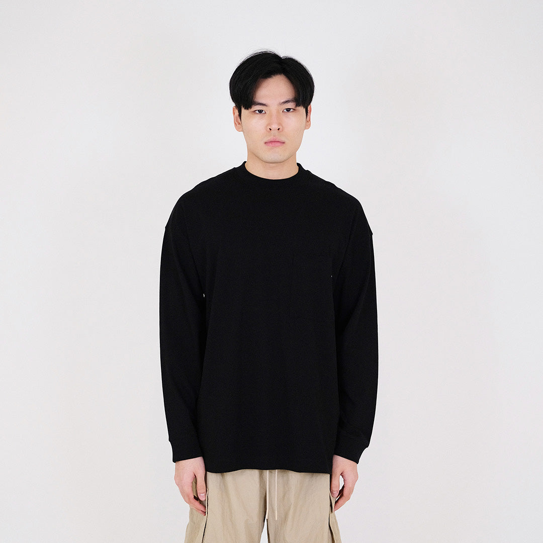 Men Oversized Sweatshirt - Black - SM2311165D