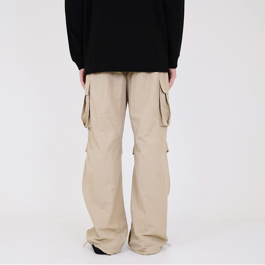 Men Nylon Joggers - Khaki - SM2311178A