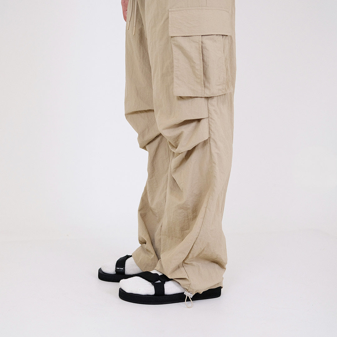 Men Nylon Joggers - Khaki - SM2311178A