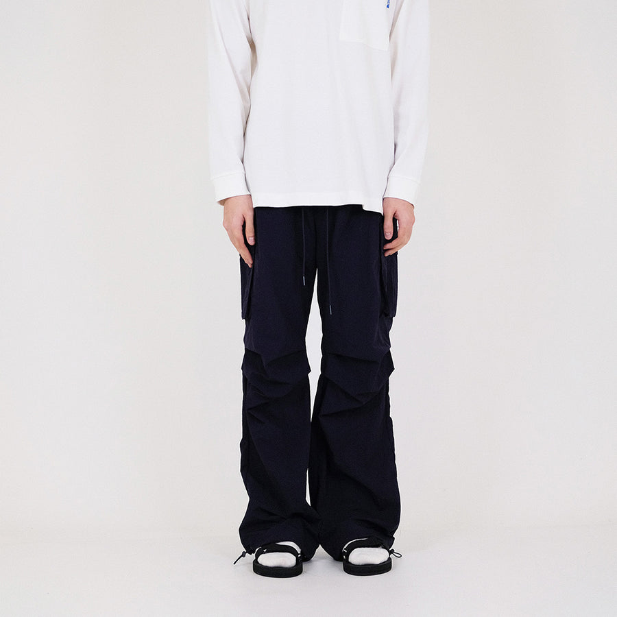 Men Nylon Joggers - Navy - SM2311178B