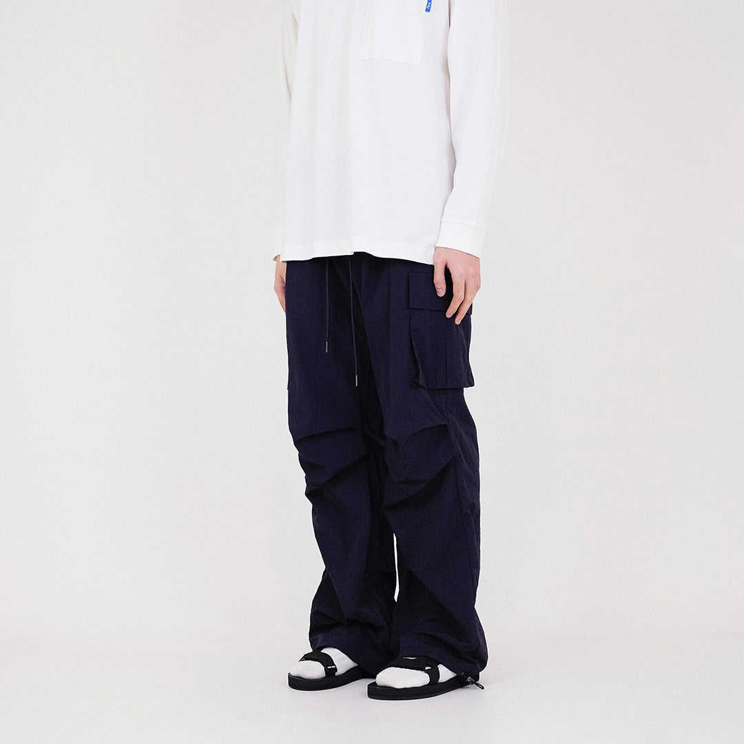 Men Nylon Joggers - Navy - SM2311178B