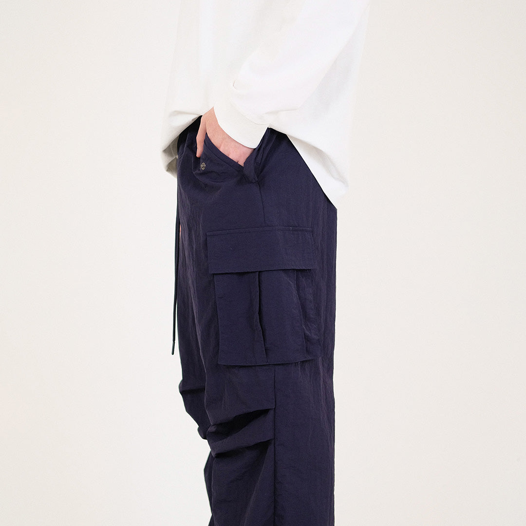 Men Nylon Joggers - Navy - SM2311178B