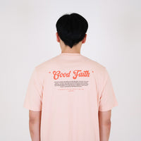 Men Graphic Tee - Soft Pink - SM2312145B