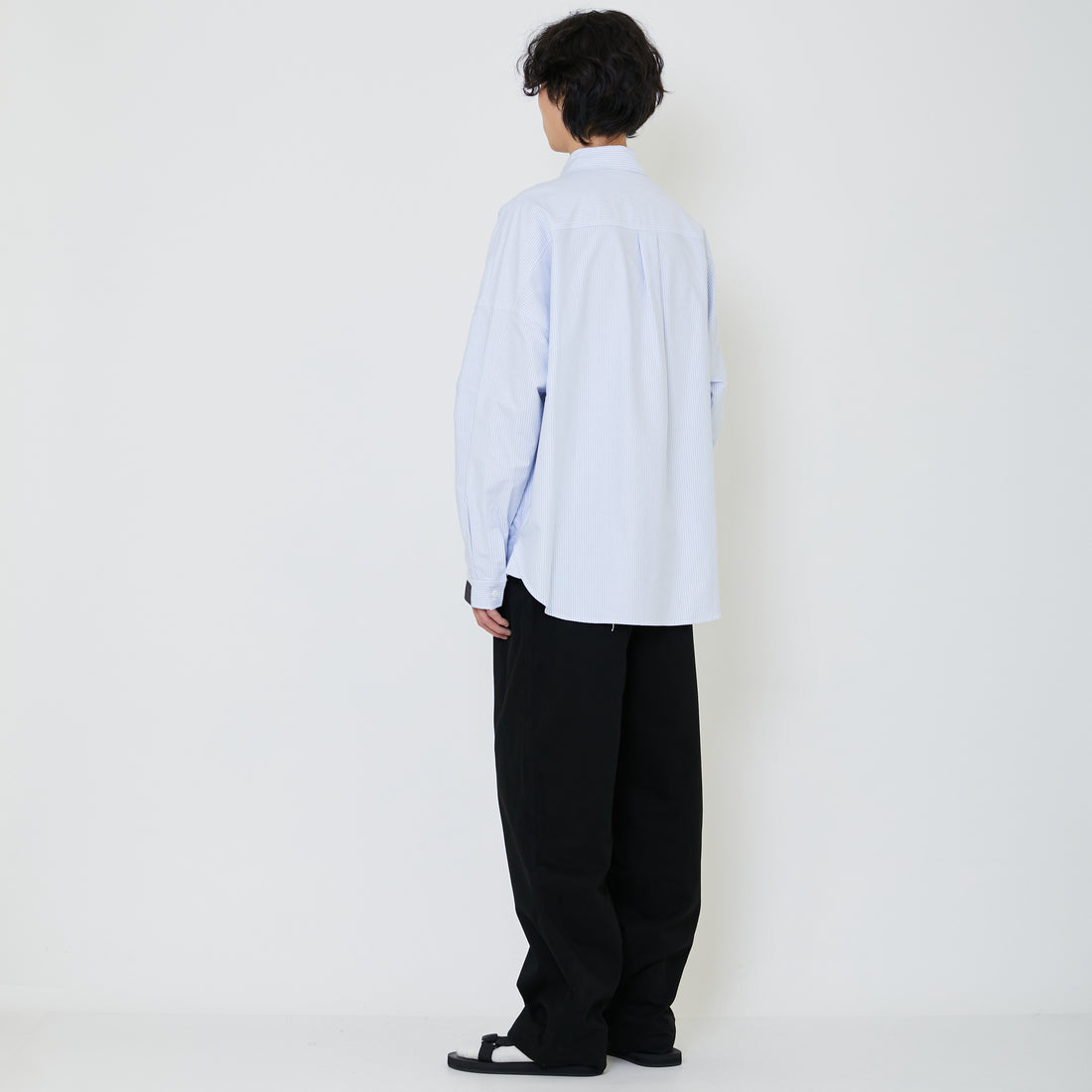 Men Oversized Shirt - Light Blue - SM2401013B