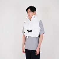 Men Hooded Vest Top - Off White - SM2401016A