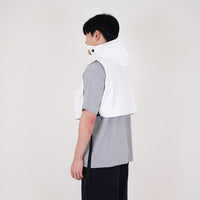 Men Hooded Vest Top - Off White - SM2401016A