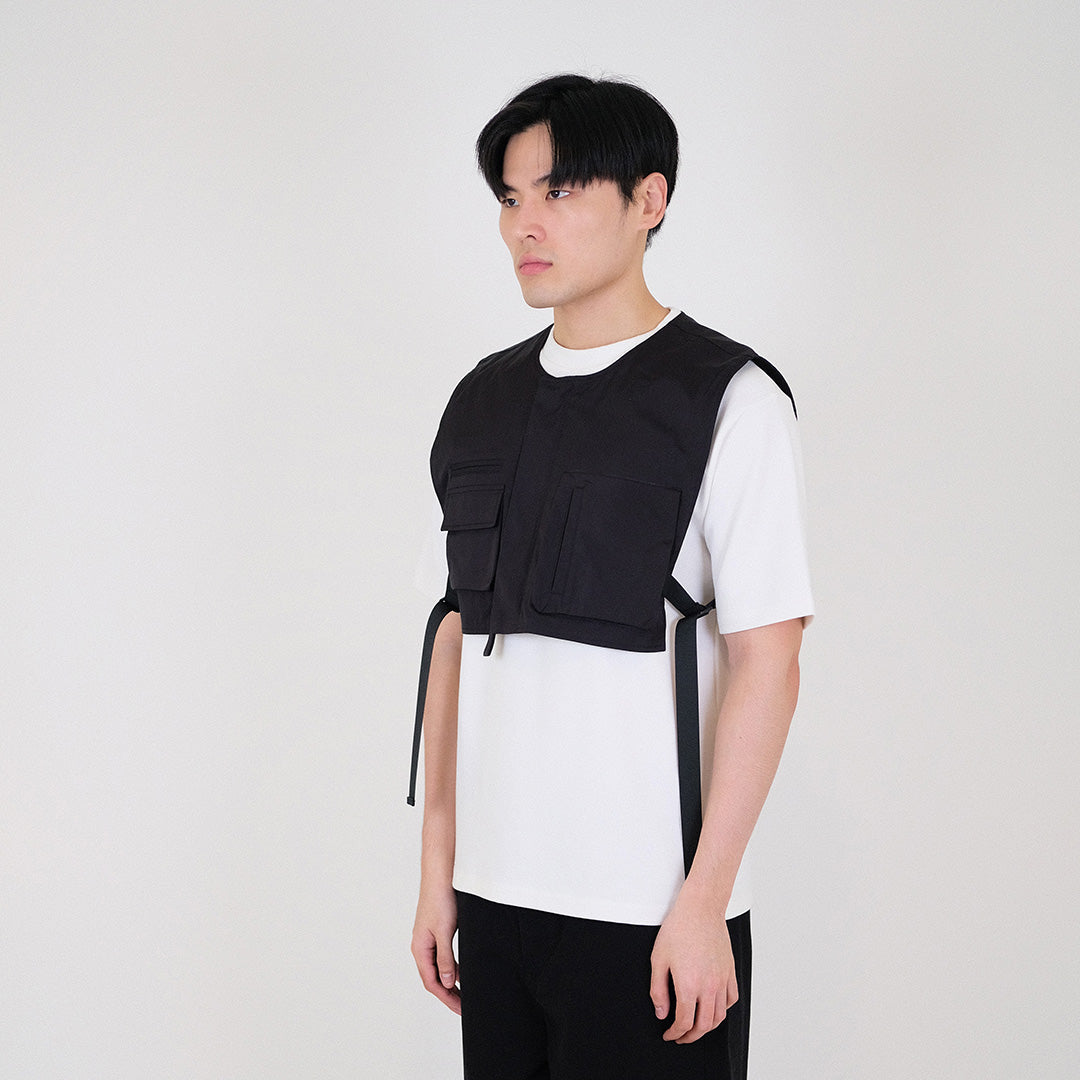 Men Vest Top - Black - SM2401017B