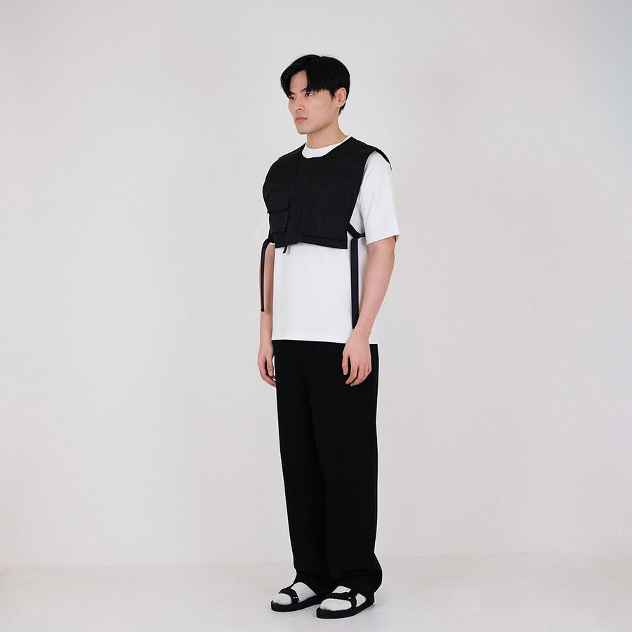 Men Vest Top - Black - SM2401017B