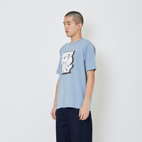 Men Graphic Tee - Dusty Blue - SM2401066C