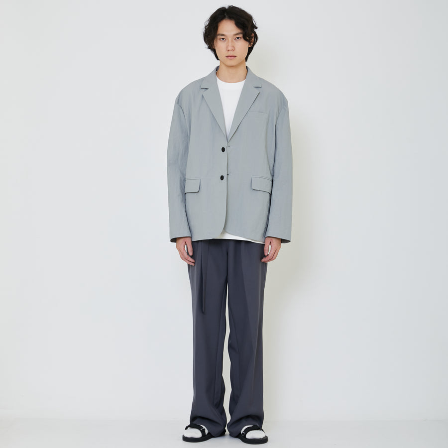 Men Nylon Blazer - Light Grey - SM2403055A