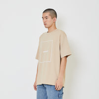 Men Oversized Pique Top - Beige - SM2403064C