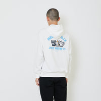 Men Printed Oversized Hoodie - Off White - SM2404077A