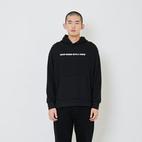 Men Printed Oversized Hoodie - Black - SM2404077D