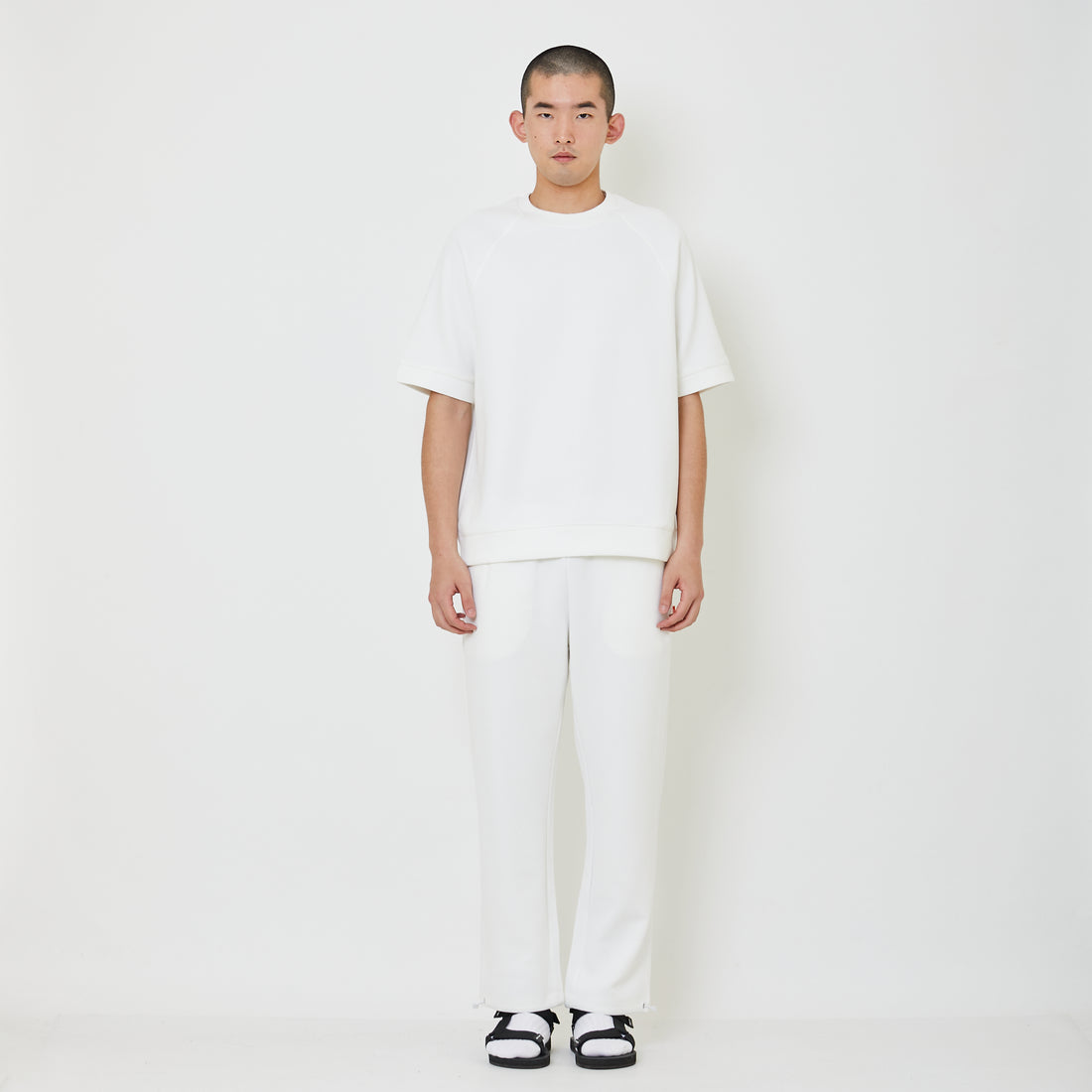 Men Waffle Knit Cargo Pants - Off White - SM2404078A