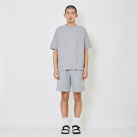 Men Waffle Knit Cargo Shorts - Light Grey - SM2404111C