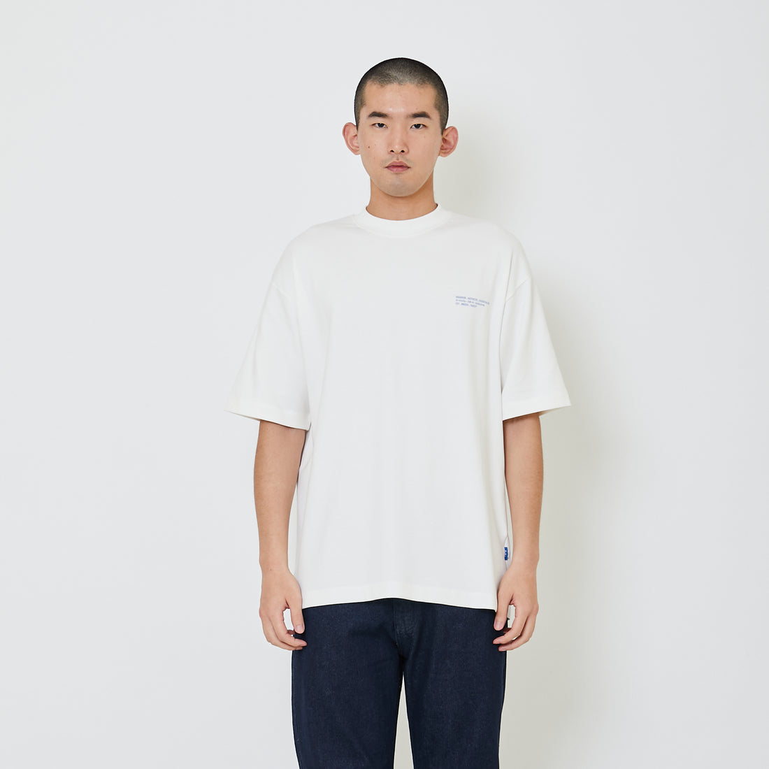 Men Printed Oversized Tee - Off White - SM2405080A