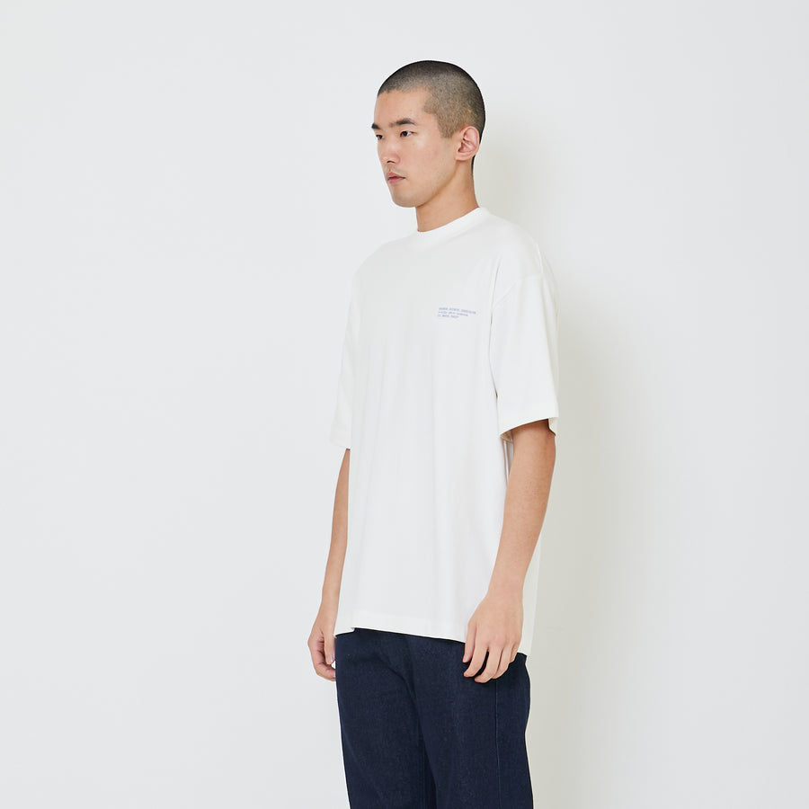 Men Printed Oversized Tee - Off White - SM2405080A