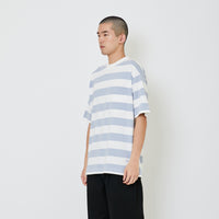 Men Oversized Stripe Tee - Blue - SM2405081A