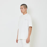 Men Embroidery Oversized Pique Top - Off White - SM2405082A