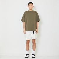 Men Denim Cargo Shorts - Off White - SM2405087A