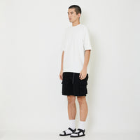 Men Denim Cargo Shorts - Black - SM2405087C