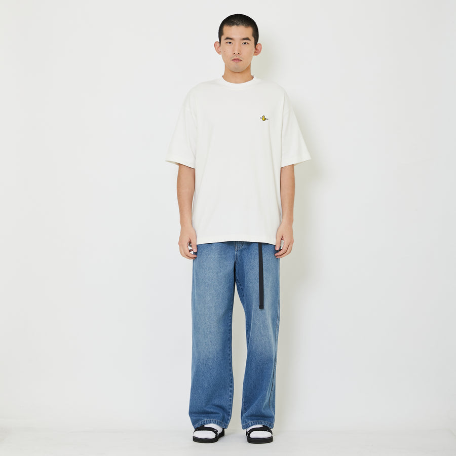 Men Wide Leg Long Jeans - Light Blue - SM2405088A