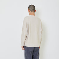 Men Oversized Cable Knit Sweater - Beige - SM2405091A