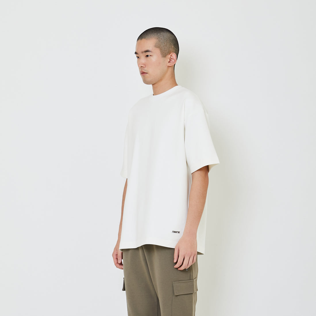 Men Oversized Neoprene Top - Off White - SM2406098A