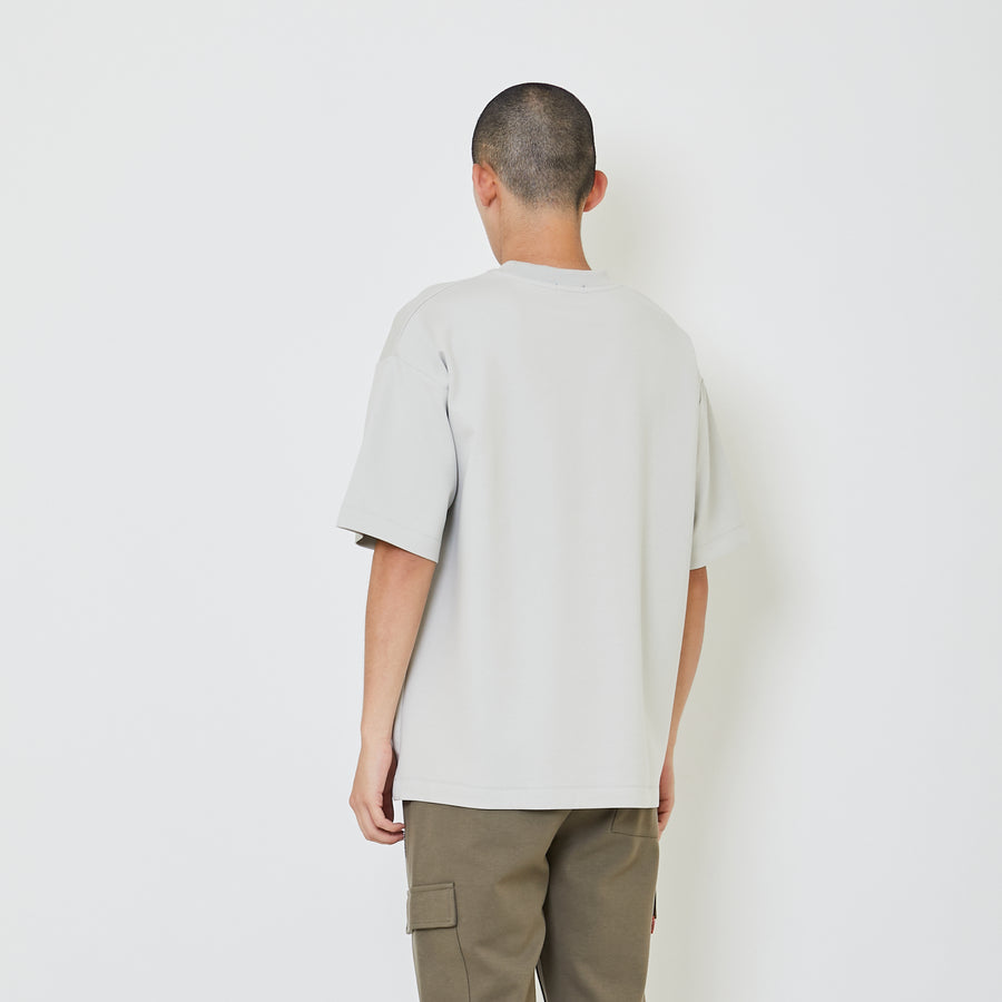 Men Oversized Neoprene Top - Light Grey - SM2406098B