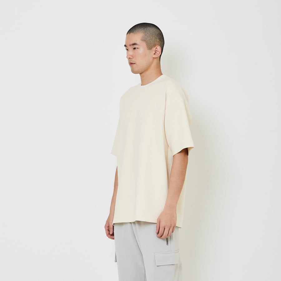 Men Oversized Neoprene Top - Cream - SM2406098C