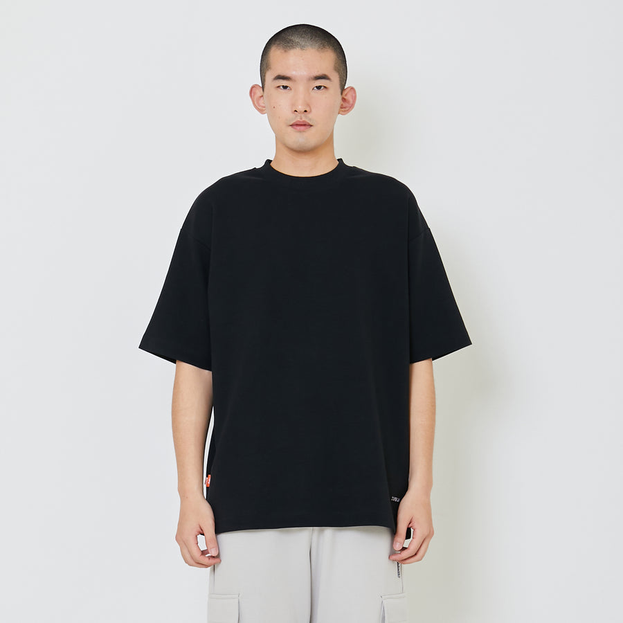 Men Oversized Neoprene Top - Black - SM2406098D