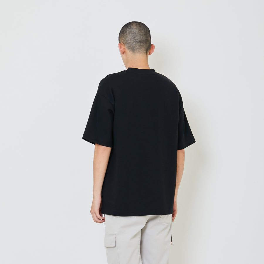 Men Oversized Neoprene Top - Black - SM2406098D