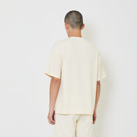 Men Oversized Pique Top - Cream - SM2406099B