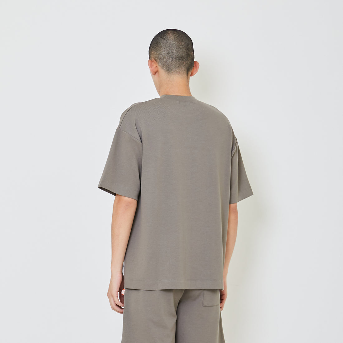 Men Oversized Pique Top - Army Green - SM2406099C