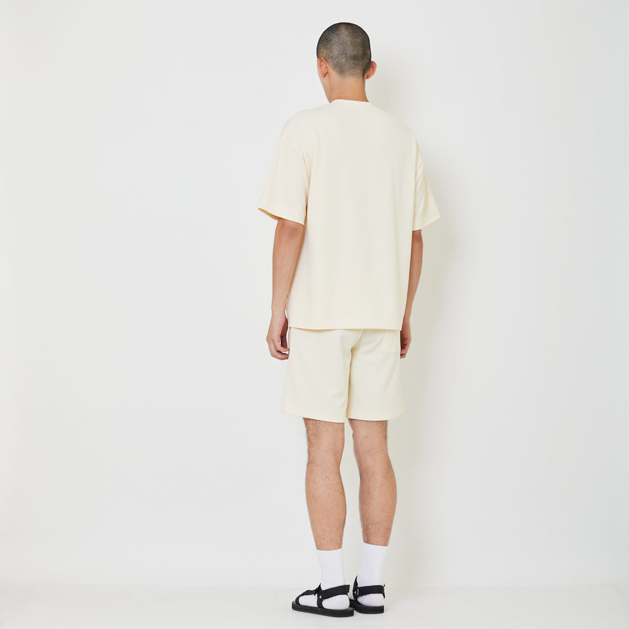 Men Pique Shorts - Cream - SM2406100B