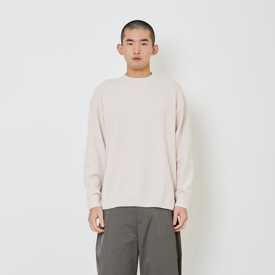 Men Oversized Sweater - Beige - SM2406102A