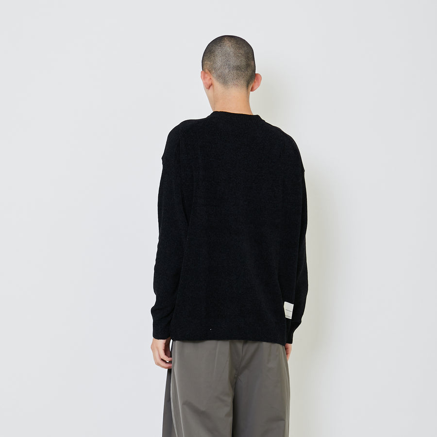 Men Oversized Sweater - Black - SM2406102C