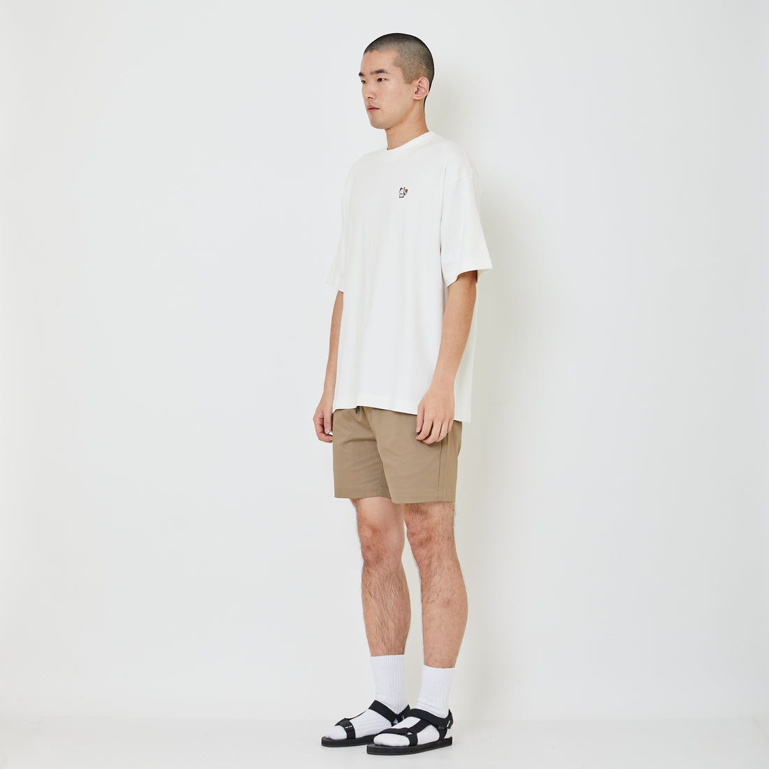 Men Twill Board Shorts - Khaki - SM2406112A