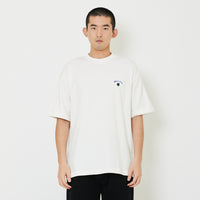 Men Embroidery Oversized Tee - Off White - SM2407116A