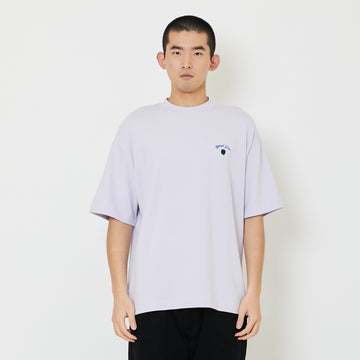 Men Embroidery Oversized Tee - Purple - SM2407116B