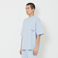 Men Printed Oversized Tee - Light Blue - SM2407117B