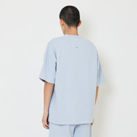 Men Printed Oversized Tee - Light Blue - SM2407117B