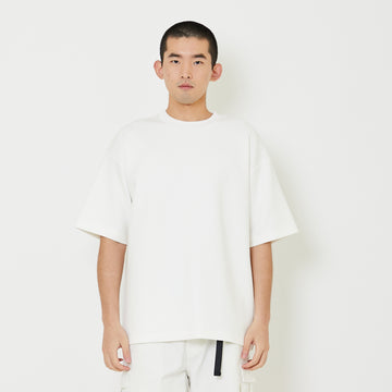 Men Oversized Neoprene Top - Off White - SM2407119A