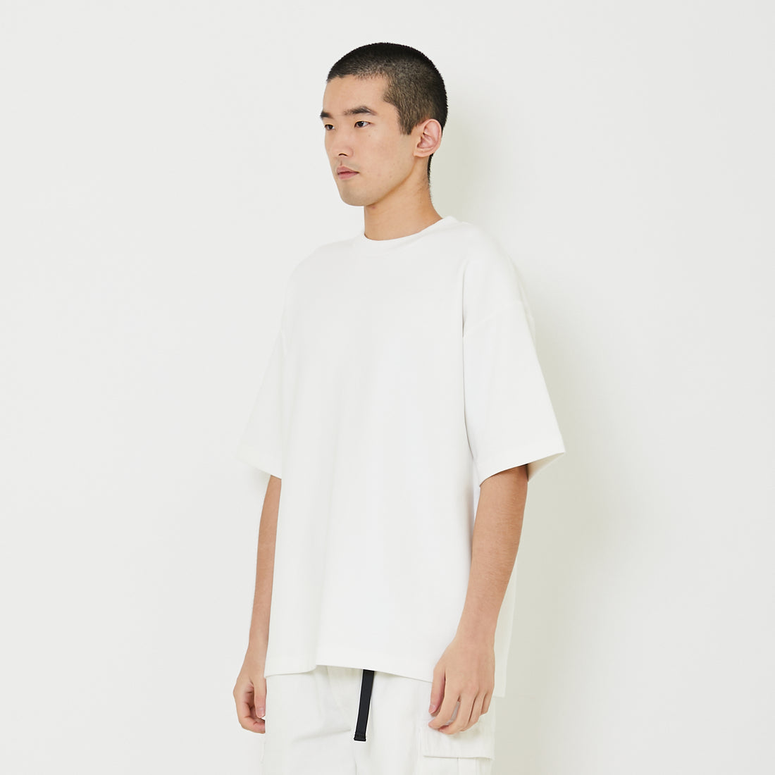 Men Oversized Neoprene Top - Off White - SM2407119A